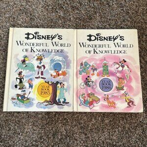 Disney's Wonderful World Of Knowledge Year Book 1985 1986 Vintage Mickey Mouse
